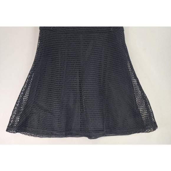 Charles Henry Dress Womens Large Black Net Pattern V Neck Fit Flare Night Out - Picture 8 of 13